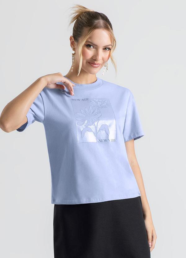 Cativa - Blusa em Algodão Azul Claro