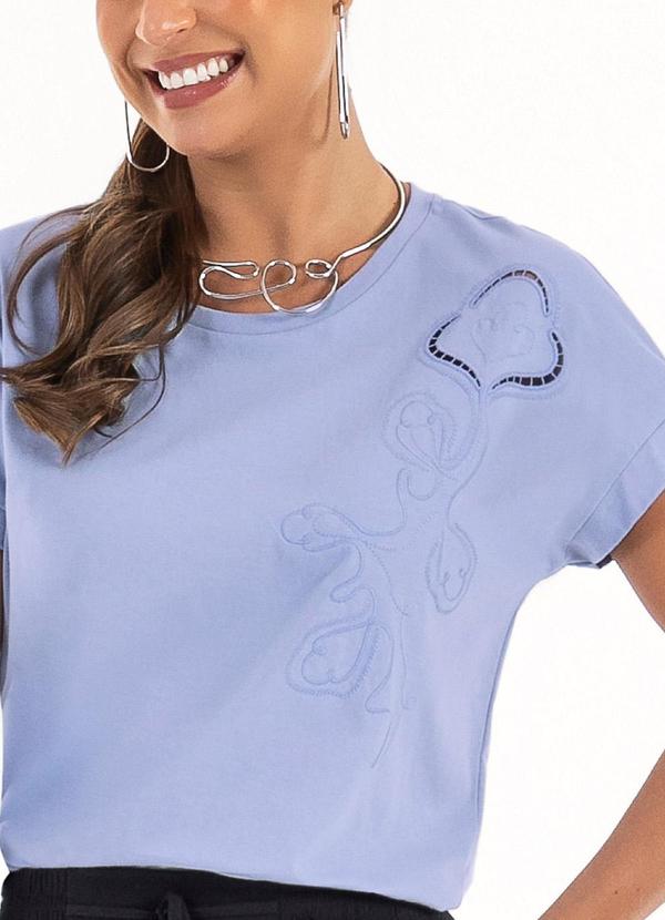 Habana - Blusa em Algodão Azul Claro 3