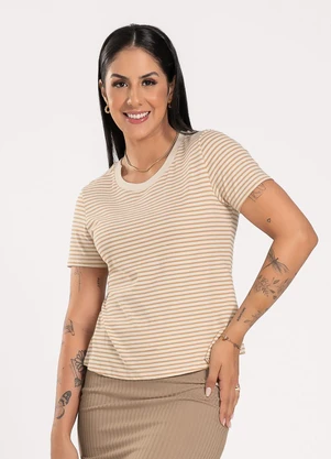 Cativa - Blusa em Algodão Bege - CATIVA