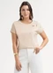 Habana - Blusa em Algodão  Vermelho - variação: Bege
