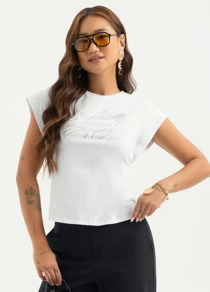 Cativa - Blusa em Algodão Branco  - CATIVA