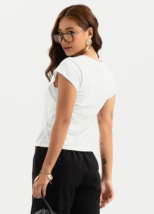 Cativa - Blusa em Algodão Branco  - CATIVA