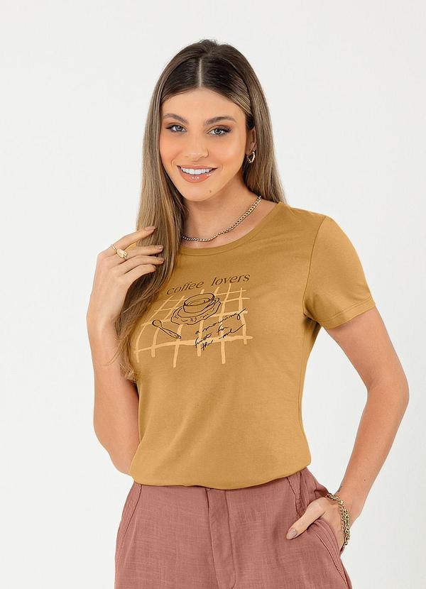 Cativa - Blusa em Algodão Caramelo