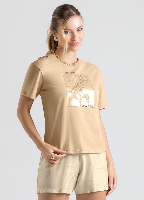 Cativa - Blusa em Algodão Caramelo