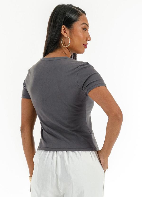 Habana - Blusa em Algodão Cinza Escuro 2