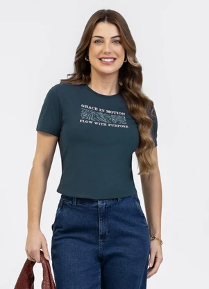 Habana - Blusa em Algodão Cinza Médio - HABANA