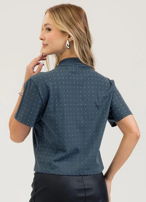 Cativa - Blusa em Algodão Cinza Médio - CATIVA