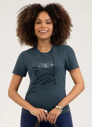 Cativa - Blusa em Algodão Cinza Médio - CATIVA