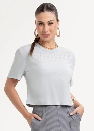 Habana - Blusa em Algodão Cinza - HABANA