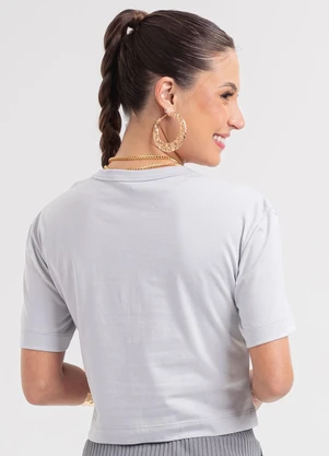 Habana - Blusa em Algodão Cinza - HABANA