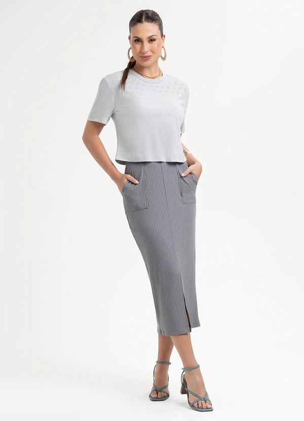 Habana - Blusa em Algodão Cinza 3