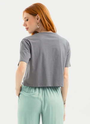 Cativa - Blusa em Algodão  Cinza - CATIVA