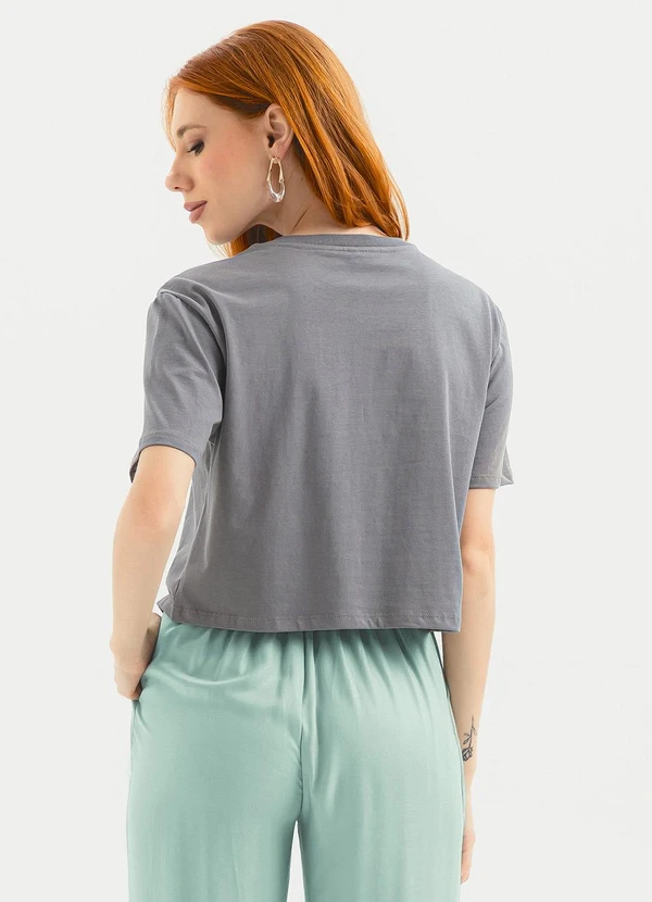 Cativa - Blusa em Algodão  Cinza 2