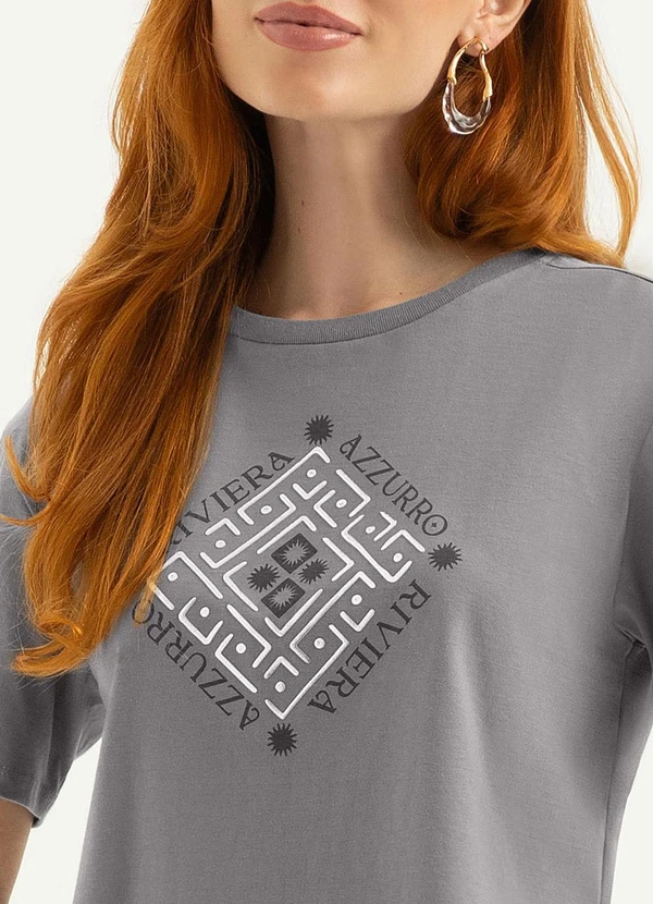 Cativa - Blusa em Algodão  Cinza 3