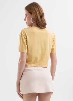 Cativa - Blusa em Algodão com Aplicação Decorativa Bege - CATIVA