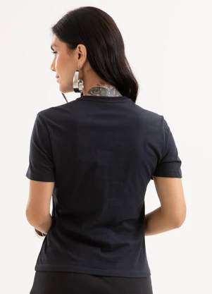 Cativa - Blusa em Algodão com Foil Preto - CATIVA