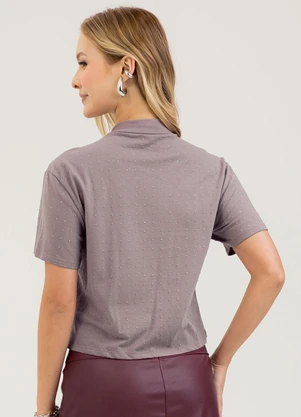 Cativa - Blusa em Algodão Lilás - CATIVA