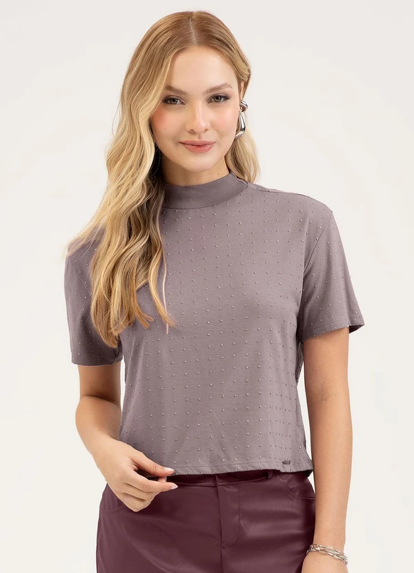 Cativa - Blusa em Algodão Lilás