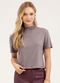Cativa - Blusa em Algodão Off White - variação: Lilás