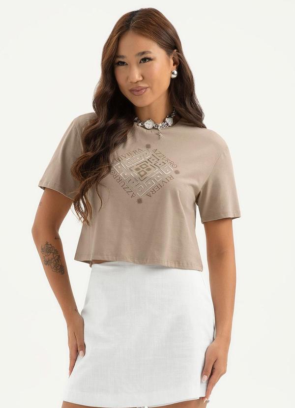 Cativa - Blusa em Algodão Marrom Claro