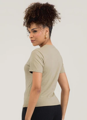 Cativa - Blusa em Algodão Marrom Claro - CATIVA