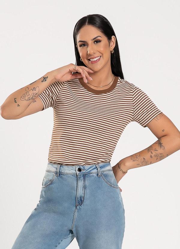 Cativa - Blusa em Algodão Marrom Escuro