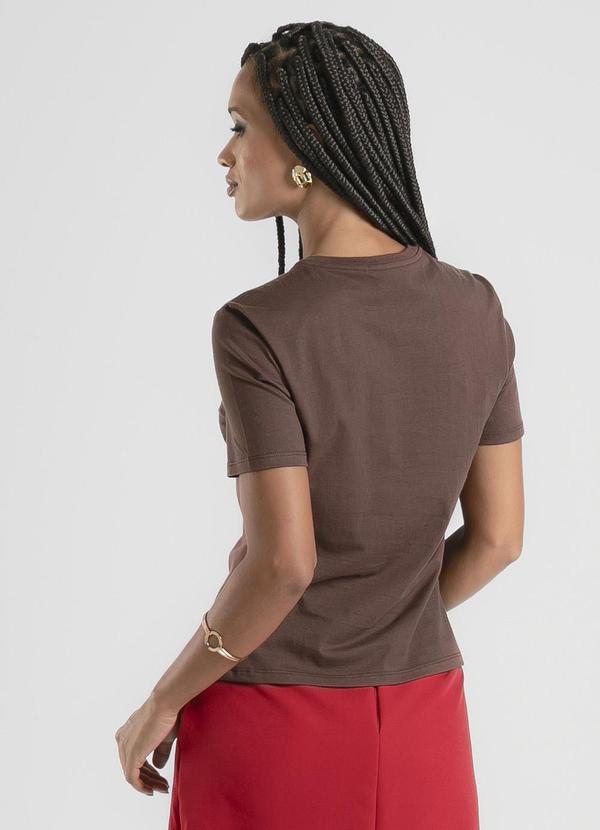 Cativa - Blusa em Algodão Marrom Escuro 2