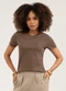 Cativa - Blusa em Algodão Preto - variação: Marrom Escuro