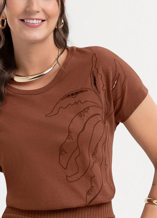 Habana - Blusa em Algodão Marrom 3