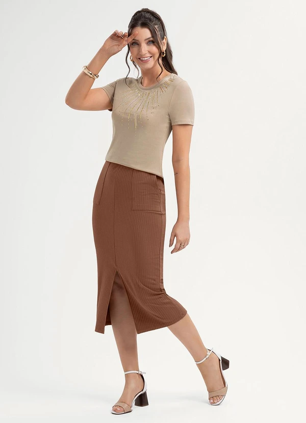 Habana - Blusa em Algodão Marrom 4