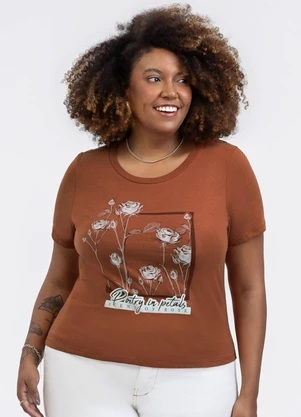 Habana - Blusa em Algodão Marrom - HABANA