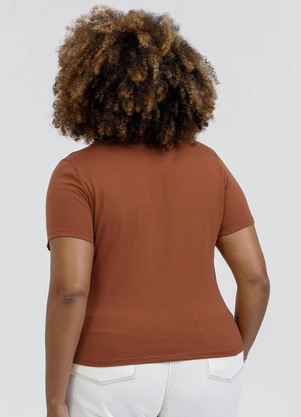 Habana - Blusa em Algodão Marrom - HABANA