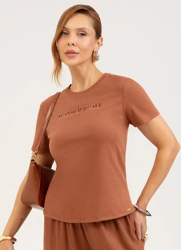 Cativa - Blusa em Algodão Marrom