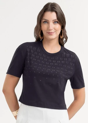 Habana - Blusa em Algodão Preto - HABANA