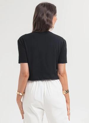 Habana - Blusa em Algodão Preto - HABANA
