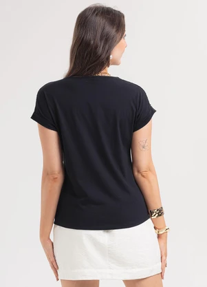 Habana - Blusa em Algodão Preto - HABANA