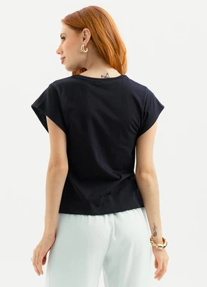 Cativa - Blusa em Algodão Preto - CATIVA
