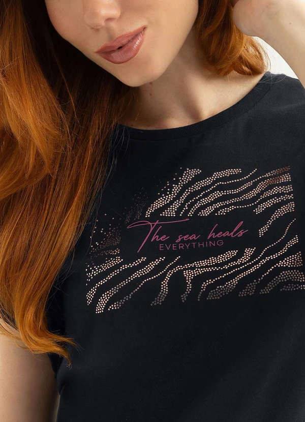 Cativa - Blusa em Algodão Preto 3