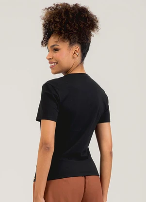 Cativa - Blusa em Algodão Preto - CATIVA