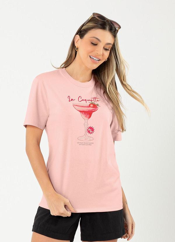 Cativa - Blusa em Algodão Rosa Claro