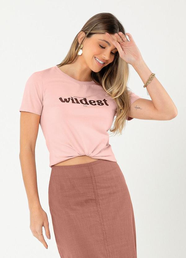 Cativa - Blusa em Algodão Rosa Claro