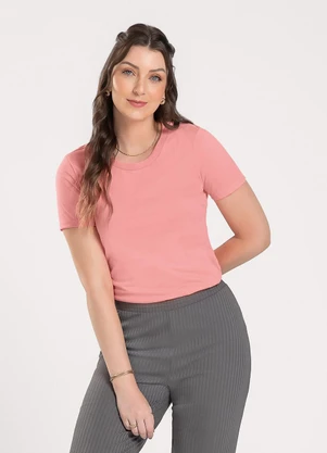 Cativa - Blusa em Algodão Rosa Claro - CATIVA