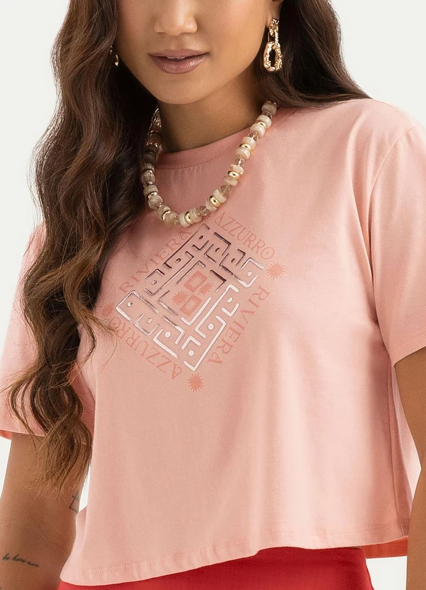 Cativa - Blusa em Algodão  Rosa Claro 3