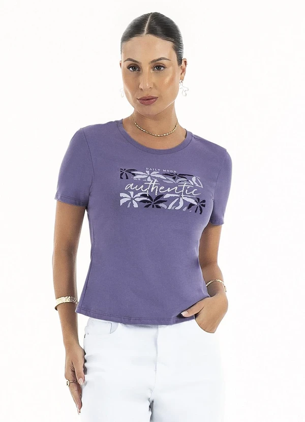 Habana - Blusa em Algodão Roxo