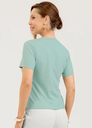 Cativa - Blusa em Algodão Verde Claro - CATIVA