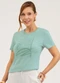 Cativa - Blusa em Algodão Lilás - variação: Verde Claro