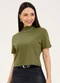Cativa - Blusa em Algodão Off White - variação: Verde