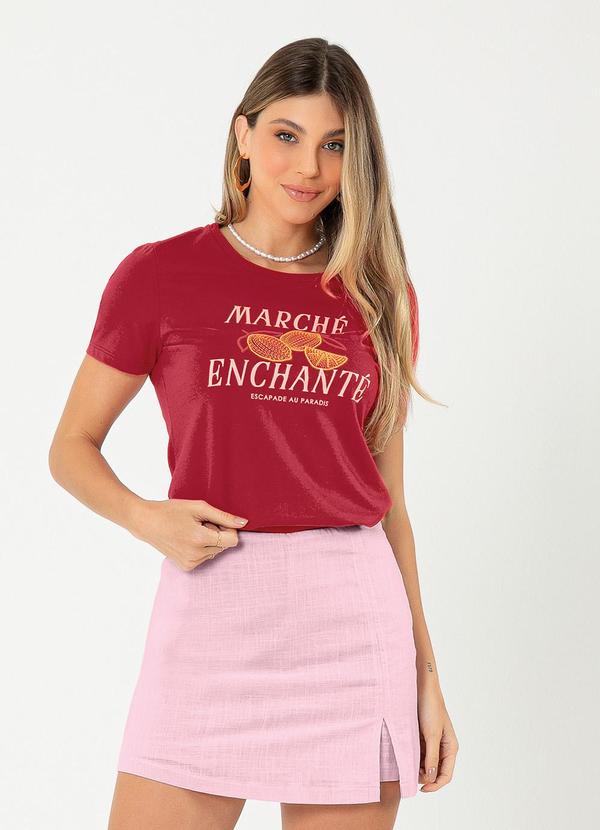 Cativa - Blusa em Algodão Vermelho Escuro 1