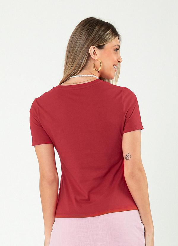 Cativa - Blusa em Algodão Vermelho Escuro 2