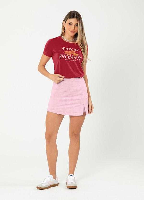 Cativa - Blusa em Algodão Vermelho Escuro 4